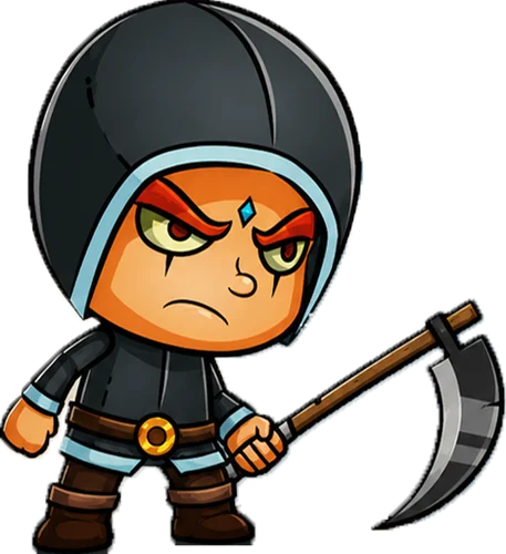 The Reaper, hooded and carrying a scythe